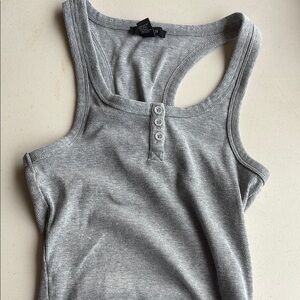 Forever 21 Heather Gray Ribbed Tank Top